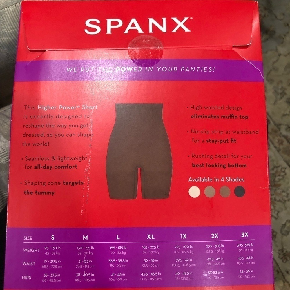 Spanx Higher Power Short High Waisted Shaper Chestnut Brown XL 2744 6in Inseam - Picture 7 of 8